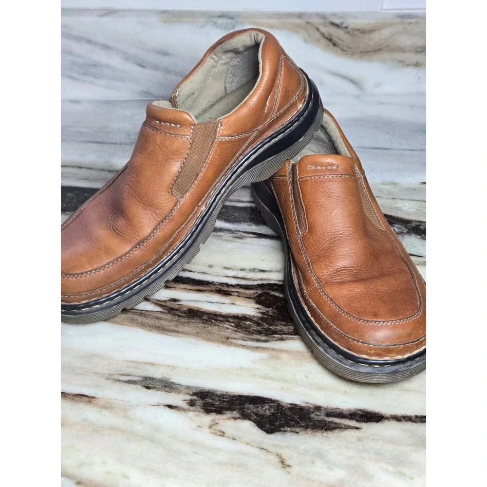 Dr. Martens  Tan Leather Slip‎ On Loafers Mens 10 Brown